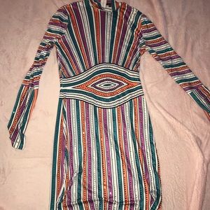 Colorful rhinestone fashionnova dress